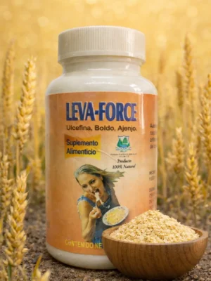 Suplemento natural entre campos dorados Leva Force Caps