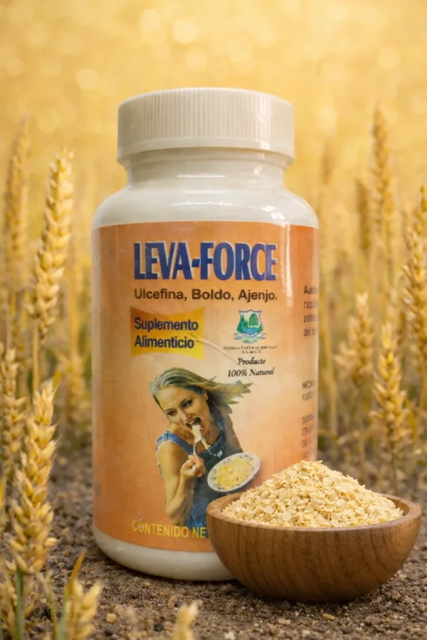 Suplemento natural entre campos dorados Leva Force Caps